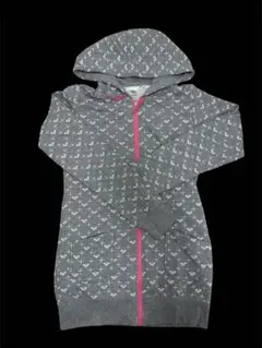 美品　ROXY ジップアップパーカー グレー 総柄 Mサイズのサムネイル