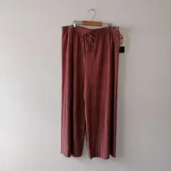 プリーツボトム パンツ 4L ピンク系