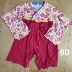 ベビー 着物風 ロンパース 袴風 花柄