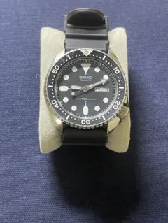 SEIKO ダイバーズウォッチ ブラック ラバーベルト 6309-7040 不動