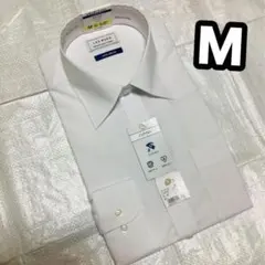 No.64 ①【新品】★AOKI シャツ 長袖 M★ノンアイロン　シロ