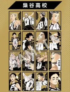 ハイキュー ボードゲーム　ボドゲ 援!! 梟谷学園高校 全種セット 16枚