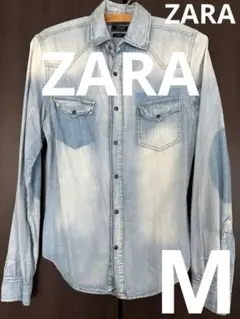 ZARA デニムシャツ　zaraデニムシャツ　ザラ　メンズ　デニムシャツ