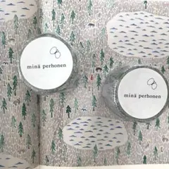 ミナペルホネン　マスキングテープ　2個　ワンデイ　森　湖　少女　つづく　新品のサムネイル