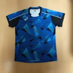 asics 幾何学模様 卓球ウェア Lサイズ