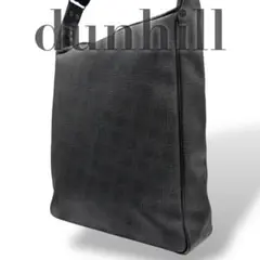 【良品】ダンヒル　ショルダーバッグ　PVC レザー　ブラック　斜め掛け　大容量