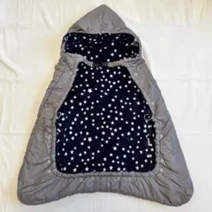 ミキハウス 4way キャリーケープ 防寒 リバーシブル 星柄