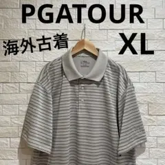 海外古着　ピージーエー　PGATOUR 半袖　半袖ポロシャツ　サイズXL