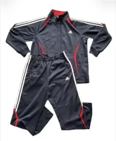 adidas ジャージ上下セット ネイビー/レッド