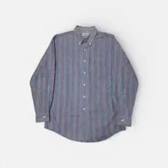 90s エルエルビーン　USA製　長袖　ストライプシャツ　メンズM