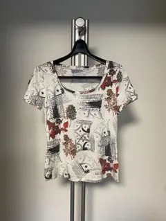 missashida半袖Tシャツ　M 総柄 花柄のサムネイル