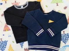 ★BREEZE GAPキルティング トレーナー 110cm ネイビー ブラック