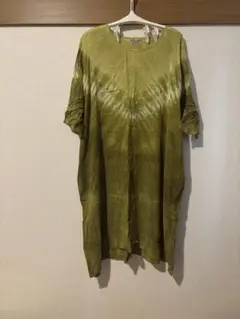 MALAIKA マライカ　タイダイ染め ワンピース オリーブグリーンのサムネイル