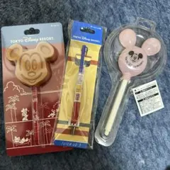東京ディズニーリゾート　ミッキー　ワッフル　バルーン　ボールペン　3本セット