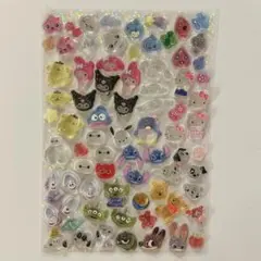 ボンボンドロップシールミニ　しずく　サンリオ　ディズニー　スヌーピー　おすそ分け