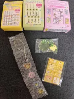 シークレットクローバーストラップ おはじき風アクセサリー ポムポムプリン 3点