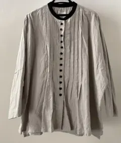 マガリ magali くるみボタン リネン ブラウス(24SS)