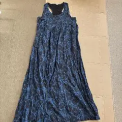 h.b. ノースリーブ花柄ロングワンピース