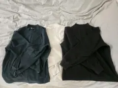 ユニクロU ブラッシュドジャージーモックネックT 3点セット
