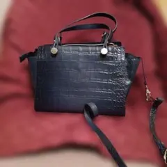 cat in the closet ネイビー ハンドバッグ