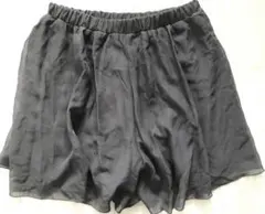 シフォン素材キュロットショートパンツネイビーのサムネイル