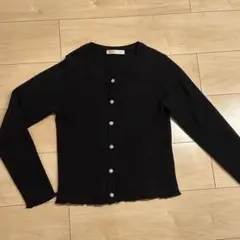 マジェスティックレゴン カーディガン 黒 ニット トップス M
