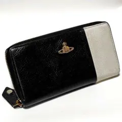 ヴィヴィアンウエストウッド　長財布　ラウンドジップ　バイカラー　オーブ