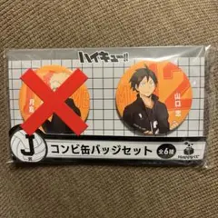 ハイキュー Happyくじ J賞コンビ缶バッジ 山口忠