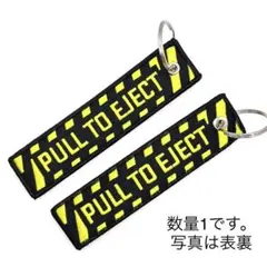 『 PULL TO EJECT』 フライトタグ　キーリング