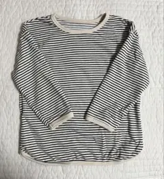 ☑️送料160円込キャンペーンお値下げ中 美品　ストライプ 長袖カットソー 110