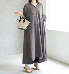 AMERICANHOLIC新品タグ付き ラメドビーストライワンピース グレー