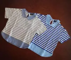コムサイズム　Tシャツ 半袖　ボーダー　セットのサムネイル