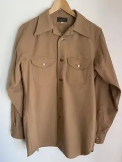 At Last & Co アットラスト ウールシャツ マスタード 141/2のサムネイル