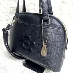 極美品✨マリークワント ショルダーバッグ ハンドバッグ 2way ロゴ 黒