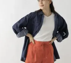 グローバルワーク　レギュラーカラーBIGシャツ　デニムシャツ　オーバーサイズ