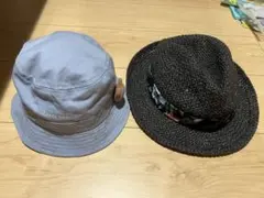 クマ刺繍付きハット➕子供用バケットハット