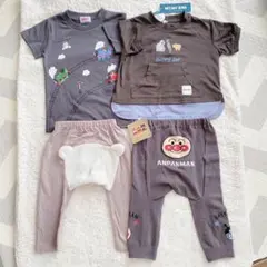 【まとめ売り】男の子 80 90サイズ 半袖Tシャツ 長ズボン グレー系 未使用