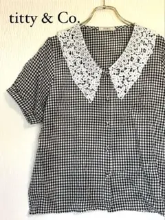 titty & Co. ティティアンドコー ギンガムチェック 半袖シャツ レースのサムネイル