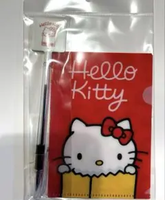 サンリオハローキティ展　クリアファイル　ボールペン　50周年