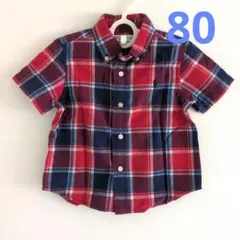 Ralph Lauren 半袖チェックシャツ 80