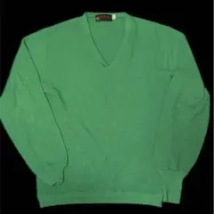 Vネックニット (グリーン)