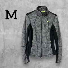 【M】グレー/ブラック ジャージジャケット スポーツ