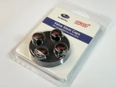 SUBARU STI バルブキャップ 4個セット ブラックのサムネイル