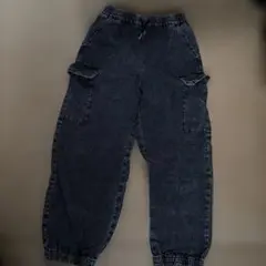 GU GIRLSカーゴジョガーパンツJR Sサイズ　ダークグレー