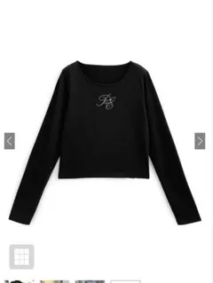 GRL ラインストーンロゴTシャツ sm210