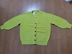 earth music&ecologyライムグリーンカーディガン長袖新品大きめ