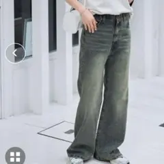 MONO-MART ラインストーンヴィンテージライクフレアデニムパンツ 新品　S