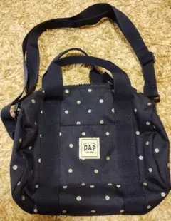ギャップGAPキッズ　2WAYバック　ネイビー　シルバー水玉