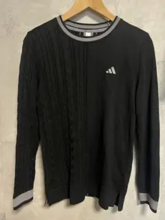 新品タグ付き⭐︎adidas ブラック 長袖ニット adidasゴルフ