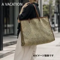 A VACATION アヴァケーション タンク ペイズリー トートバッグ 大容量のサムネイル
